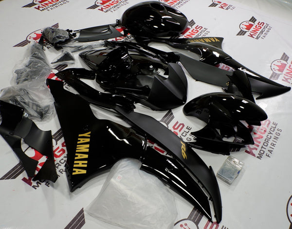 Yamaha YZF-R6 (2008-2016) Black, Matte Black & Gold Fairings