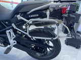 Black 38L Aluminum Motorcycle Storage Side Boxes at KingsMotorcycleFairings.com