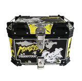 45L Aluminum Motorcycle Top Box Storage Black Monster at KingsMotorcycleFairings.com