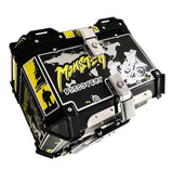 45L Aluminum Motorcycle Top Box Storage Black Monster at KingsMotorcycleFairings.com