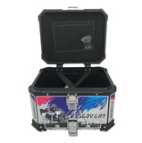 45L Aluminum Motorcycle Top Box Storage White Colored Monster at KingsMotorcycleFairings.com ..