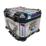 45L Aluminum Motorcycle Top Box Storage White Colored Monster at KingsMotorcycleFairings.com ..