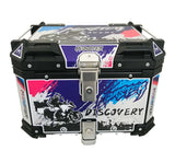 45L Aluminum Motorcycle Top Box Storage White Colored Monster at KingsMotorcycleFairings.com ..