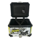 45L Aluminum Motorcycle Top Box Storage Yellow Monster at KingsMotorcycleFairings.com