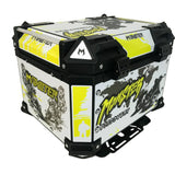 45L Aluminum Motorcycle Top Box Storage Yellow Monster at KingsMotorcycleFairings.com