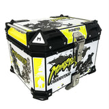 45L Aluminum Motorcycle Top Box Storage Yellow Monster at KingsMotorcycleFairings.com