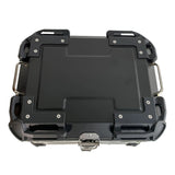 55L Aluminum Motorcycle Top Box Storage Black Neon X at KingsMotorcycleFairings.com