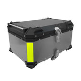 Silver Neon 65L Aluminum Motorcycle Top Box Storage at KingsMotorcycleFairings.com