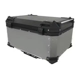 Silver 65L Aluminum Motorcycle Top Box Storage at KingsMotorcycleFairings.com