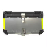 Silver Neon 65L Aluminum Motorcycle Top Box Storage at KingsMotorcycleFairings.com