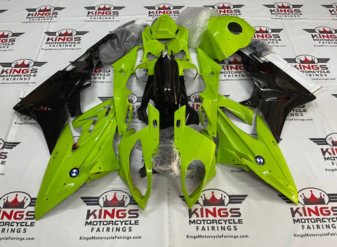 BMW S1000RR Fairings (2015-2016) Neon Yellow, Black at KingsMotorcycleFairings.com