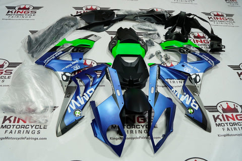 BMW S1000RR (2009-2014) Matte Blue, Matte Silver, Matte Black & Green Fairings at KingsMotorcycleFairings.com