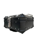 Black & Silver 25L Aluminum Motorcycle Top Box at KingsMotorcycleFairings.com 