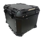 Black 45L Aluminum Motorcycle Top Box Storage at KingsMotorcycleFairings.com  