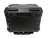 Black 45L Aluminum Motorcycle Top Box Storage at KingsMotorcycleFairings.com 