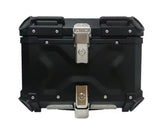 Black 45L Aluminum Motorcycle Top Box Storage at KingsMotorcycleFairings.com 