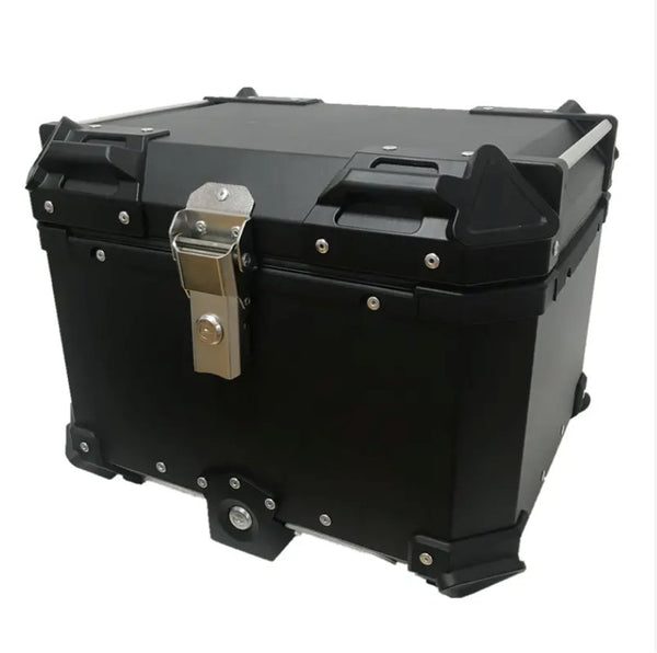 Black 45L Aluminum Motocycle Top Box Storage at KingsMotorcycleFairings.com  