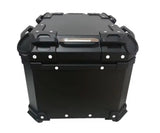 Black 45L Aluminum Motorcycle Top Box Storage at KingsMotorcycleFairings.com 