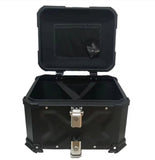 Black 45L Aluminum Motorcycle Top Box Storage at KingsMotorcycleFairings.com 