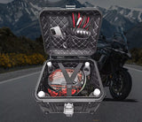 Black 45L Aluminum Motorcycle Top Box Storage at KingsMotorcycleFairings.com