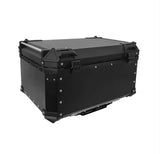 Black 85L Aluminum Motorcycle Top Box Storage at KingsMotorcycleFairings.com