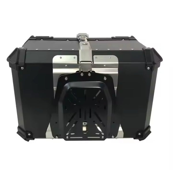 Black 85L Aluminum Motorcycle Top Box Storage at KingsMotorcycleFairings.com