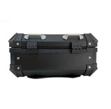 Black & Silver 25L Aluminum Motorcycle Top Box at KingsMotorcycleFairings.com 