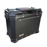 Black BBQ 38L Aluminum Motorcycle Storage Side Boxes at KingsMotorcycleFairings.com