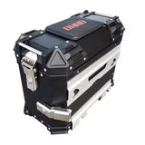 Black BBQ 38L Aluminum Motorcycle Storage Side Boxes at KingsMotorcycleFairings.com