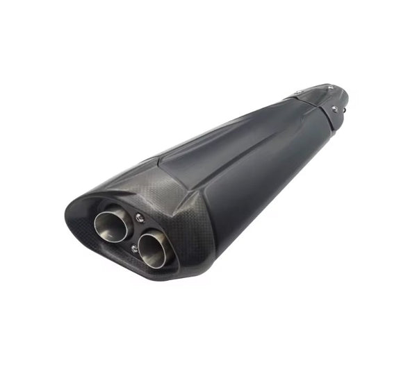 Black Motorcycle Slip-On Exhaust (Universal k148 under 1000cc) at KingsMotorcycleFairings.com