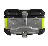 Black Silver Neon 35L Aluminum Motorcycle Top Box Storage at KingsMotorcycleFairings.com!