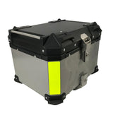 Black Silver Neon 45L Aluminum Motorcycle Top Box Storage at KingsMotorcycleFairings.com