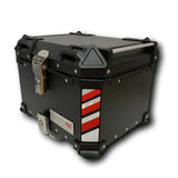 Black Silver Red 45L Aluminum Motocycle Top Box Storage at KingsMotorcycleFairings.com!