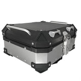 Black & Silver Aluminum Motorcycle Top Boxes at KingsMotorcycleFairings.com