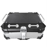 Black & Silver Aluminum Motorcycle Top Boxes at KingsMotorcycleFairings.com