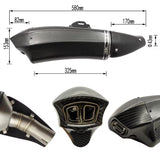 Carbon Fiber K153 Motorcycle Exhaust (400-1200cc) from KingsMotorcycleFairings.com