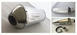 Chrome Motorcycle Exhaust Muffler (150-400cc) at KingsMotorcycleFairings.com