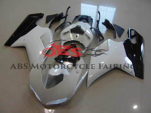 Ducati 1198 Fairings (2007-2012) White, Black at KingsMotorcycleFairings.com