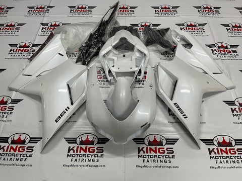 Ducati 1198 (2007-2012) Pearl White Fairings at KingsMotorcycleFairings.com