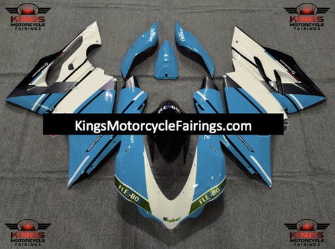 Ducati 1299 Panigale Fairings (2015-2016) Light Blue, White, Black at KingsMotorcycleFairings.com 