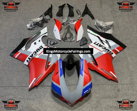 Ducati 1299 Panigale Fairings (2015-2016) Matte Red, Gray, White, Blue, Black at KingsMotorcycleFairings.com 