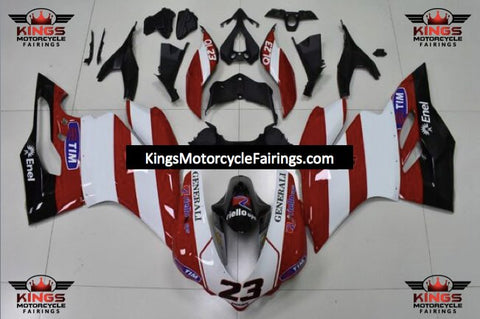 Ducati 1299 Panigale Fairings (2015-2016) Red, White, Black Generali at KingsMotorcycleFairings.com 