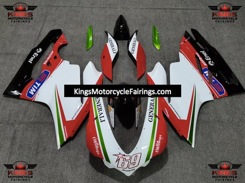 Ducati 1299 Panigale Fairings (2015-2016) Red, White, Green Generali at KingsMotorcycleFairings.com