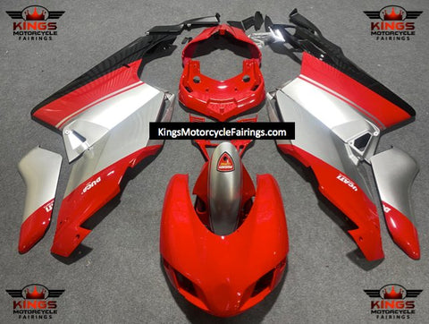 Ducati 749 Race Fairings (2003-2004) Red, Silver, Black at KingsMotorcycleFairings.com