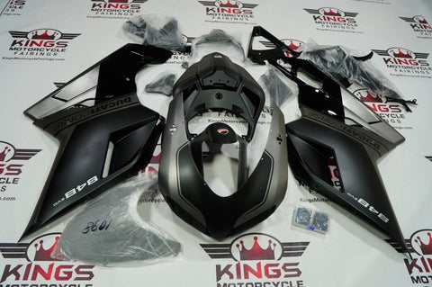 Ducati 848 (2007-2014) Matte Black, Matte Gray & Gloss Black Fairings at KingsMotorcycleFairings.com 