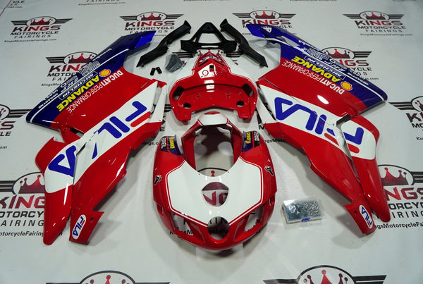 Ducati 999 (2005-2006) Red, White & Blue Fila Fairings at KingsMotorcycleFairings.com