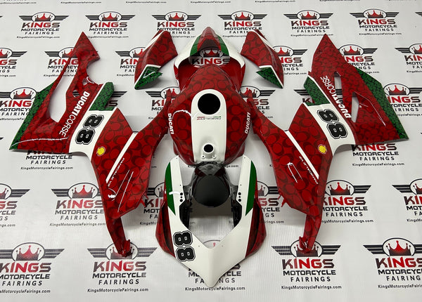 Ducati Panigale V2 Fairings (2020-2022) Red, White, Green, Gucci at KingsMotorcycleFairings.com