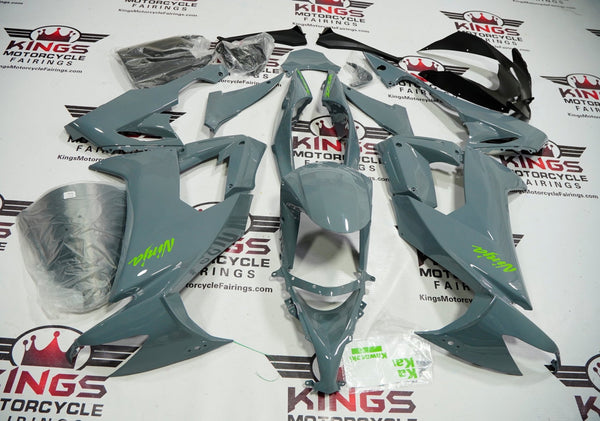 FAIRING KIT FOR A KAWASAKI ZX10R (2008-2010) Nardo Gray & Green at KingsMotorcycleFairings.com