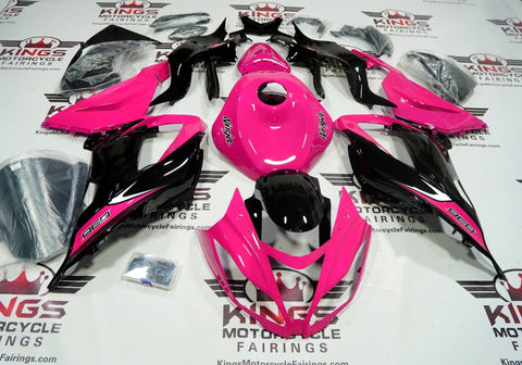 FAIRINGS FOR KAWASAKI ZX6R 636 (2013-2018) HOT PINK, BLACK, SILVER at KingsMotorcycleFairings.com