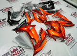 Fairing Kit for a Kawasaki Ninja 650R (2017-2019) Orange & Matte Black at KingsMotorcycleFairings.com.